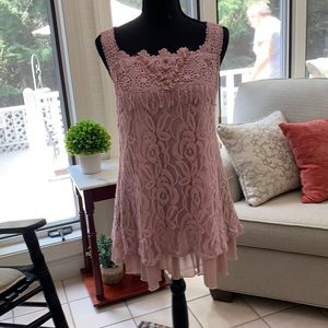 Beautiful Blush lace mini dress.